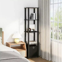Étagère de rangement polyvalente à 5 niveaux HOMLUX avec bac en tissu, organisation à plusieurs niveaux