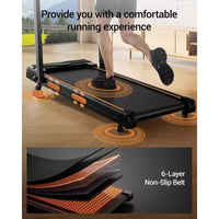 Tapis de course 3 en 1 avec inclinaison de 16 %, tapis de course pliable avec poignée, tapis de course portables pour la maison, petite taille, capacité de 100 kg