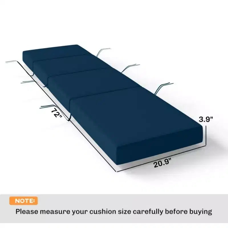 NAYSAYE Coussin de Chaise Longue d'Extérieur Doux, Coussin de Chaise Longue Antidérapant avec Liens, Coussin Réversible pour Terrasse, Piscine, Bain de Soleil, 72*20.9*3.9