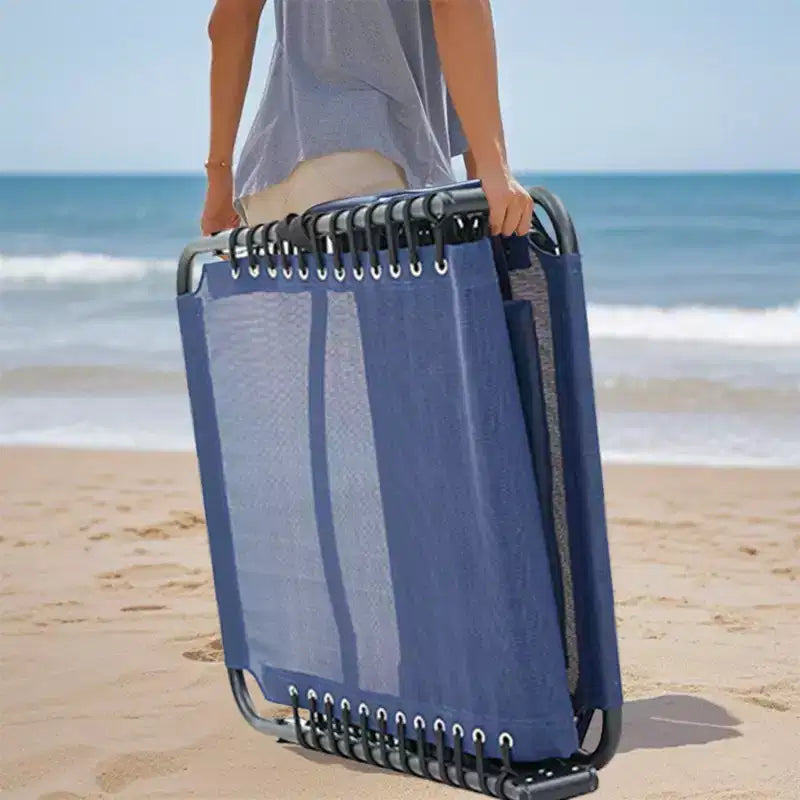 NAYSAYE Lot de 2 chaises longues pliables réglables pour patio, piscine, bronzage, avec maille respirante pour la plage et le jardin