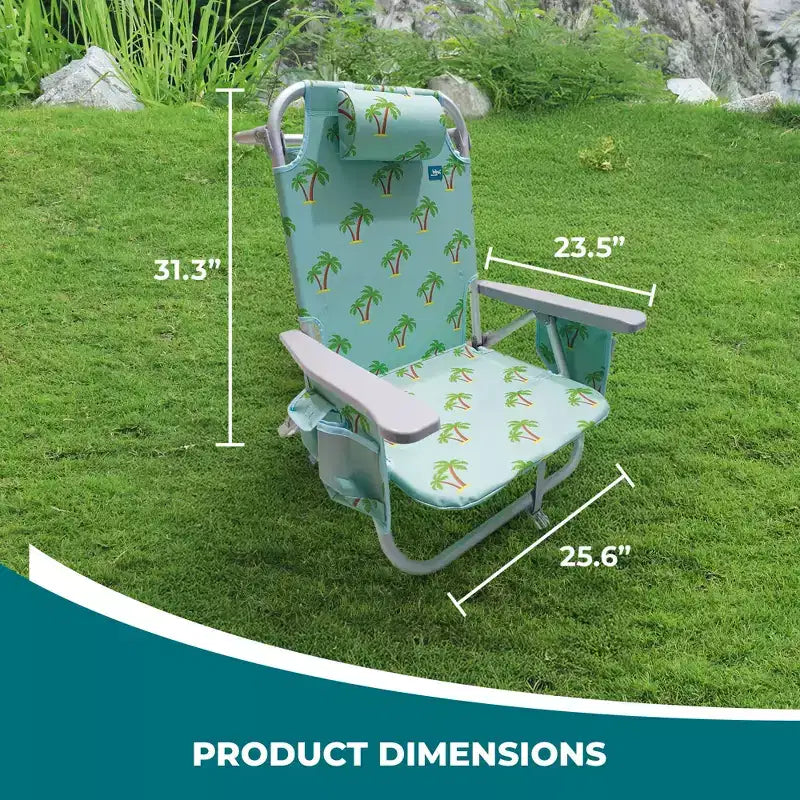 Chaise longue pliante Bliss Hammocks avec glacière détachable