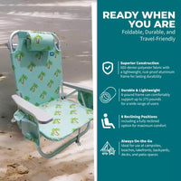 Chaise longue pliante Bliss Hammocks avec glacière détachable