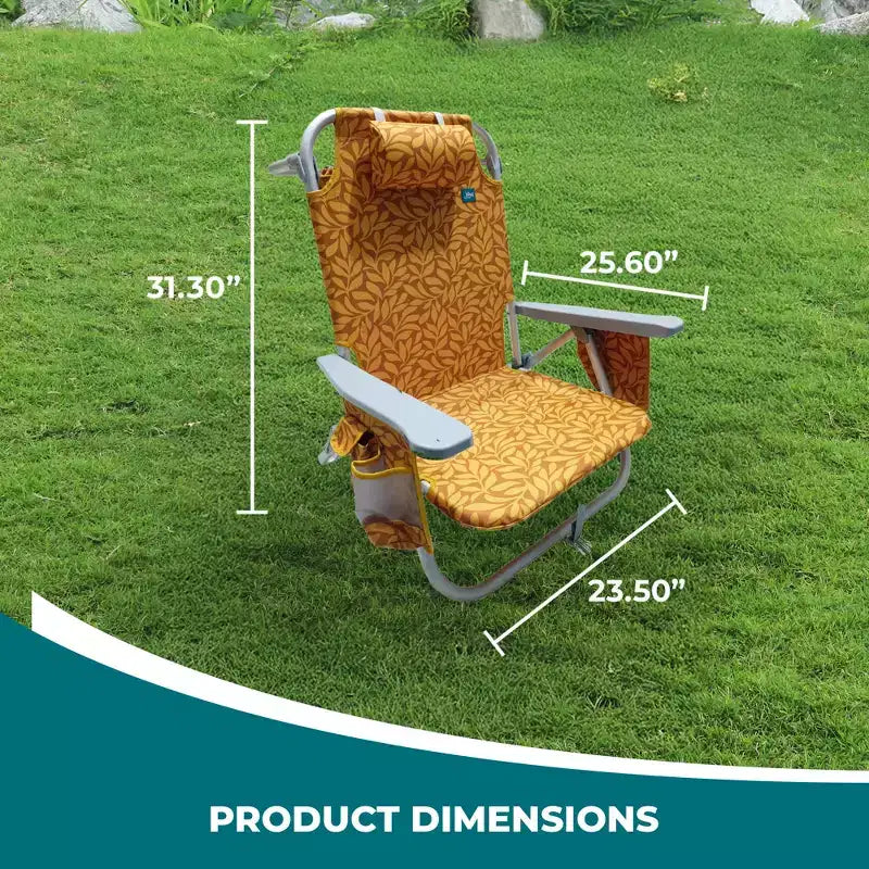 Chaise longue pliante Bliss Hammocks avec glacière détachable