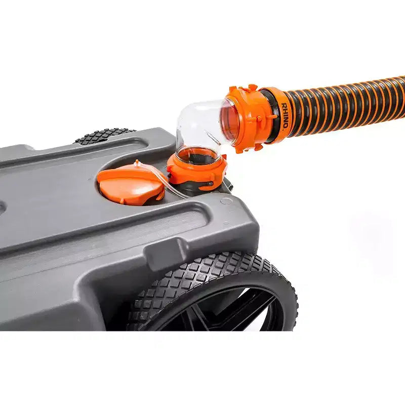 Camco 39007 Kit réservoir à déchets portable Rhino de 136 litres pour VR avec roues orientables, tuyau et autres accessoires