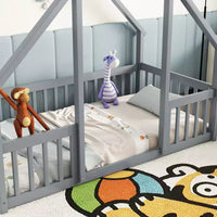 MAYEERTY Cadre de lit Queen Size, pas besoin de sommier, en bois de pin massif, design silencieux