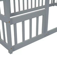 MAYEERTY Cadre de lit Queen Size, pas besoin de sommier, en bois de pin massif, design silencieux