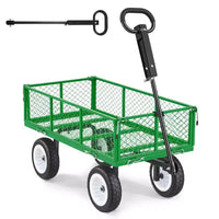 Chariot de jardin VEVOR, 408 kg, brouette de jardin robuste en acier avec pneus de 10 pouces, tabouret de jardin extérieur avec poignée réglable, vert
