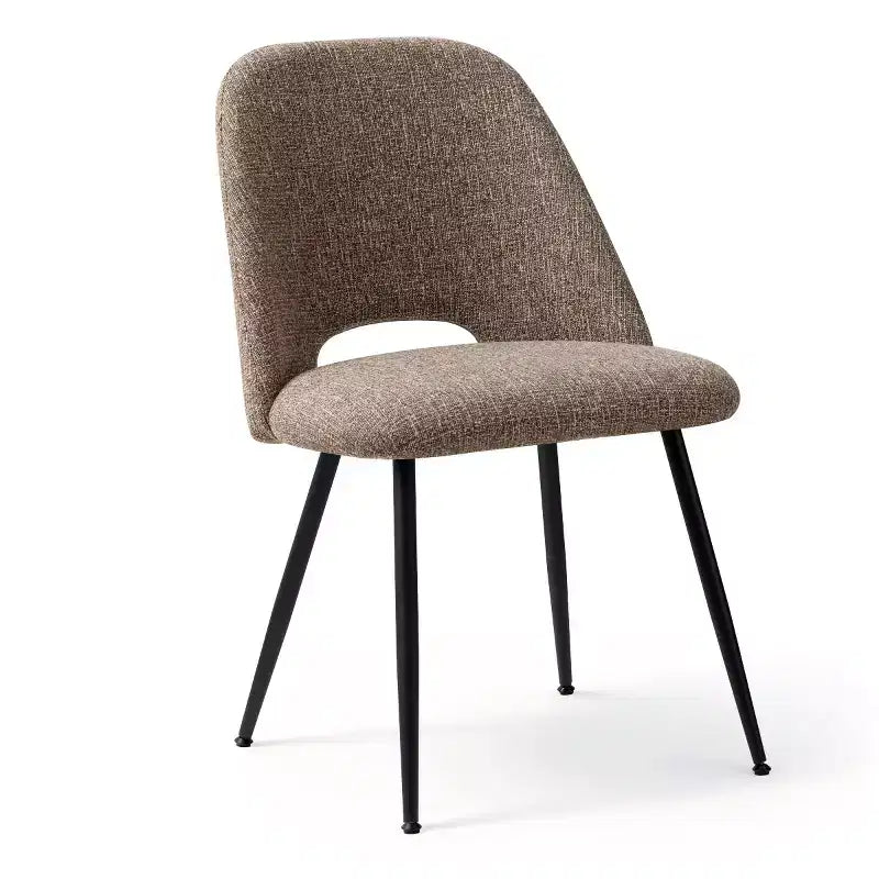Lot de 4 chaises de salle à manger rembourrées modernes, chaises de salle à manger sans accoudoirs à pieds métalliques noirs, chaises confortables de cuisine et salle à manger-Panipeachy