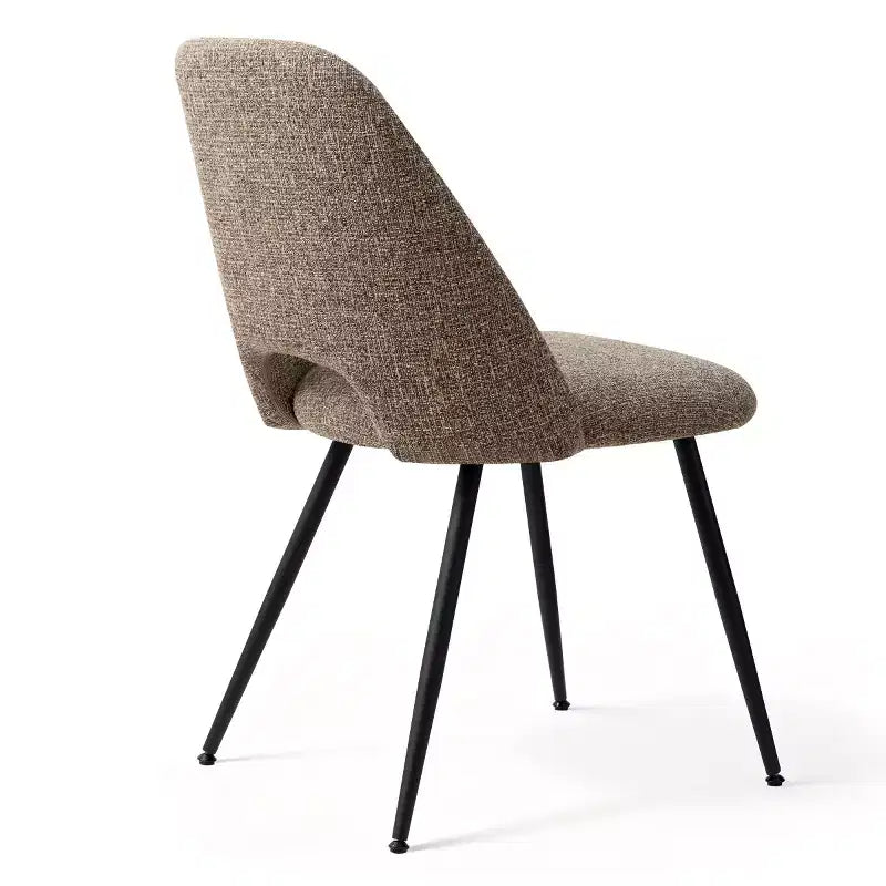 Lot de 4 chaises de salle à manger rembourrées modernes, chaises de salle à manger sans accoudoirs à pieds métalliques noirs, chaises confortables de cuisine et salle à manger-Panipeachy