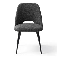 Lot de 4 chaises de salle à manger rembourrées modernes, chaises de salle à manger sans accoudoirs à pieds métalliques noirs, chaises confortables de cuisine et salle à manger-Panipeachy