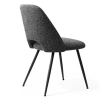 Lot de 4 chaises de salle à manger rembourrées modernes, chaises de salle à manger sans accoudoirs à pieds métalliques noirs, chaises confortables de cuisine et salle à manger-Panipeachy