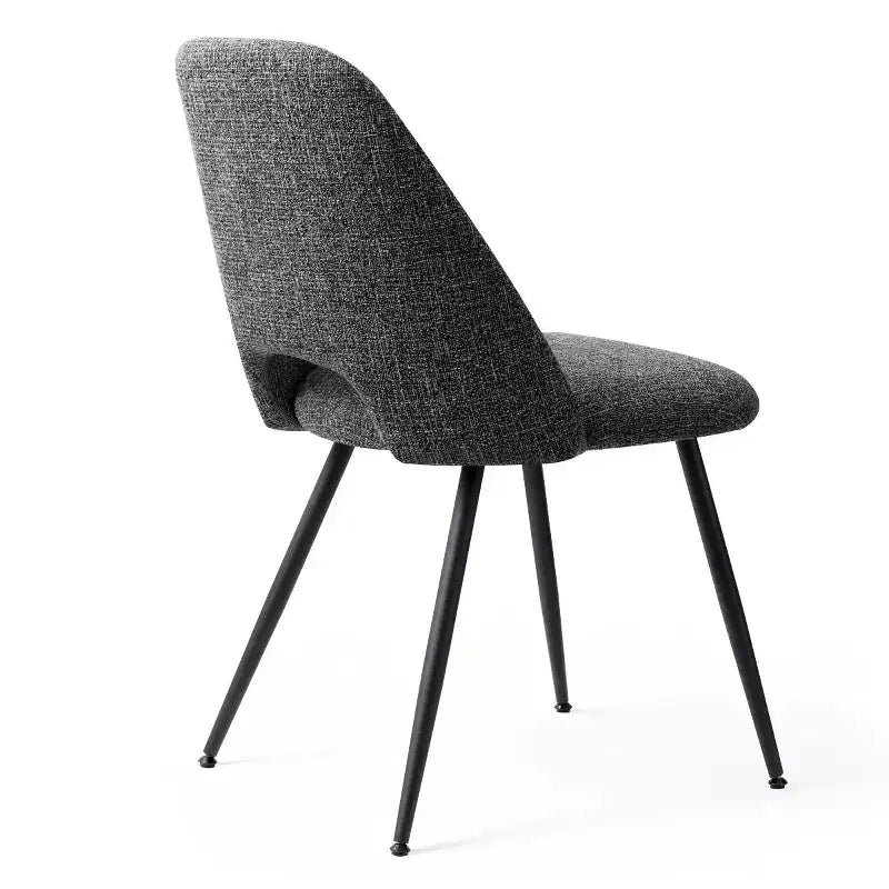 Lot de 4 chaises de salle à manger rembourrées modernes, chaises de salle à manger sans accoudoirs à pieds métalliques noirs, chaises confortables de cuisine et salle à manger-Panipeachy
