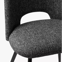 Lot de 4 chaises de salle à manger rembourrées modernes, chaises de salle à manger sans accoudoirs à pieds métalliques noirs, chaises confortables de cuisine et salle à manger-Panipeachy