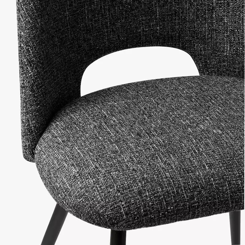 Lot de 4 chaises de salle à manger rembourrées modernes, chaises de salle à manger sans accoudoirs à pieds métalliques noirs, chaises confortables de cuisine et salle à manger-Panipeachy