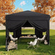 10x10FT Pop Up Canopy Tent with 4 Sidewalls, Heavy Duty Instant Outdoor Canopy, Waterproof & UV Protection