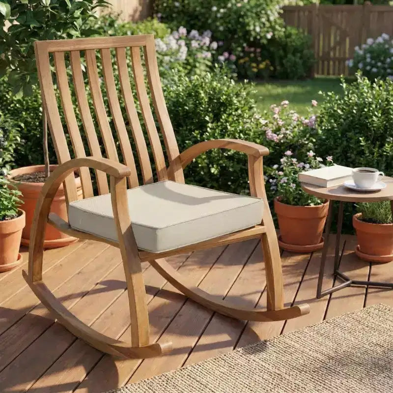 Coussins de chaise d'extérieur epais impermeables lot de 2, coussins d'assise en mousse Oxford 600D avec attaches