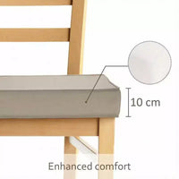 Coussins de chaise d'extérieur epais impermeables lot de 2, coussins d'assise en mousse Oxford 600D avec attaches