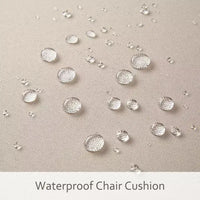 Coussins de chaise d'extérieur epais impermeables lot de 2, coussins d'assise en mousse Oxford 600D avec attaches