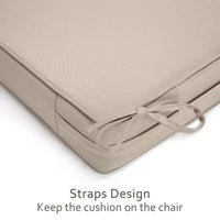 Coussins de chaise d'extérieur epais impermeables lot de 2, coussins d'assise en mousse Oxford 600D avec attaches