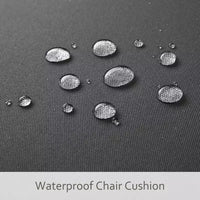 Coussins de chaise d'extérieur epais impermeables lot de 2, coussins d'assise en mousse Oxford 600D avec attaches