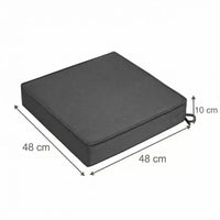Coussins de chaise d'extérieur epais impermeables lot de 2, coussins d'assise en mousse Oxford 600D avec attaches