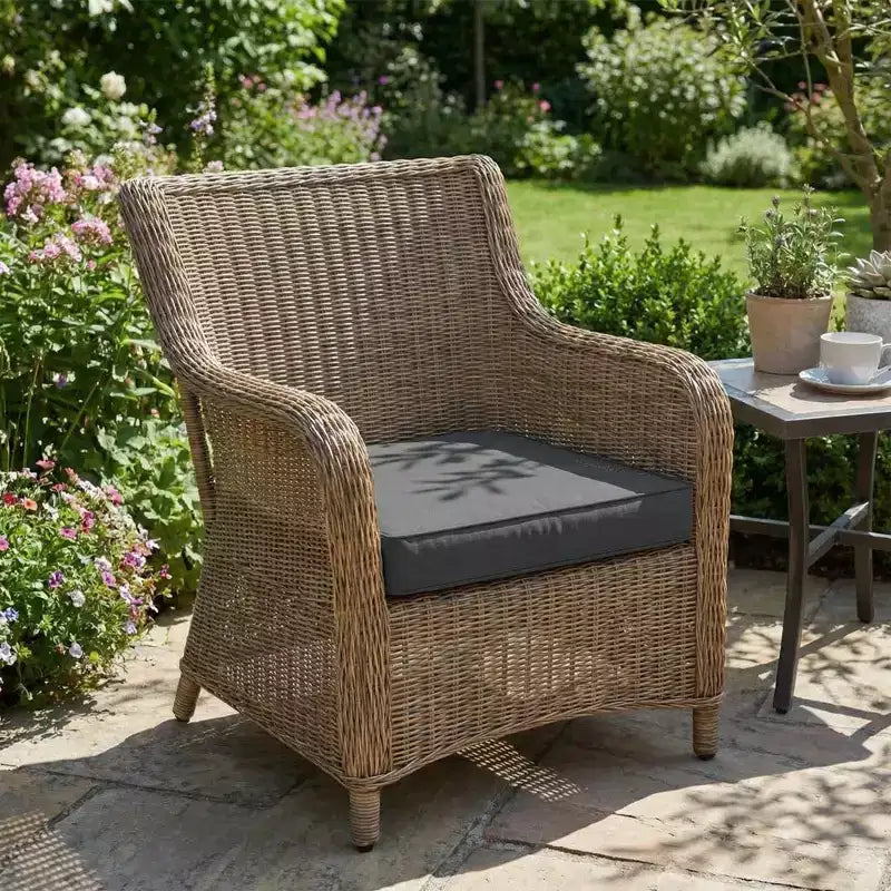Coussins de chaise d'extérieur epais impermeables lot de 2, coussins d'assise en mousse Oxford 600D avec attaches