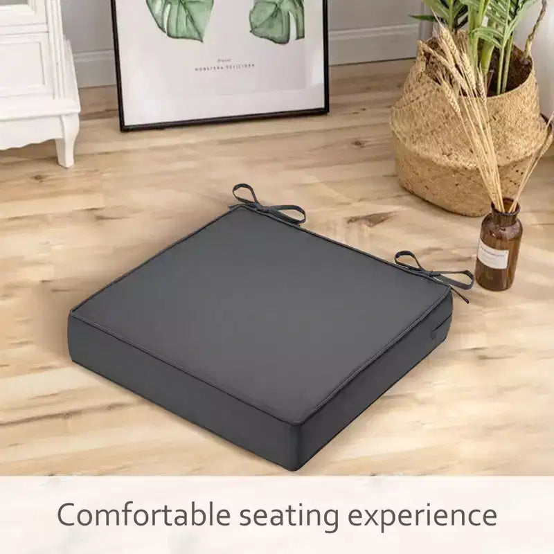 Coussins de chaise d'extérieur epais impermeables lot de 2, coussins d'assise en mousse Oxford 600D avec attaches
