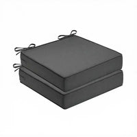Waterproof Thick Outdoor Chair Cushions 2-Pack 600D Oxford Foam Seat Pads with Ties