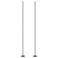 Lot de 2/4 poteaux à guirlandes lumineuses 10', support d'eclairage suspendu en acier pour patio, arrière-cour, terrasse, mariage et fête, noir