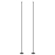 Lot de 2/4 poteaux à guirlandes lumineuses 10', support d'eclairage suspendu en acier pour patio, arrière-cour, terrasse, mariage et fête, noir