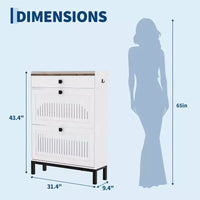 Meuble à chaussures moderne en bois, étagère réglable, design moderne autoportant, pour couloir, salon