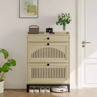 Modern Wooden Shoe Storage Cabinet, Adjustable Shelf, Freestanding Modern Design, for Hallway, Living Room