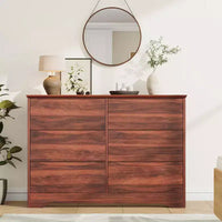 Commode en bois à 6 tiroirs, commode de rangement longue, armoire moderne, pour chambre, salon