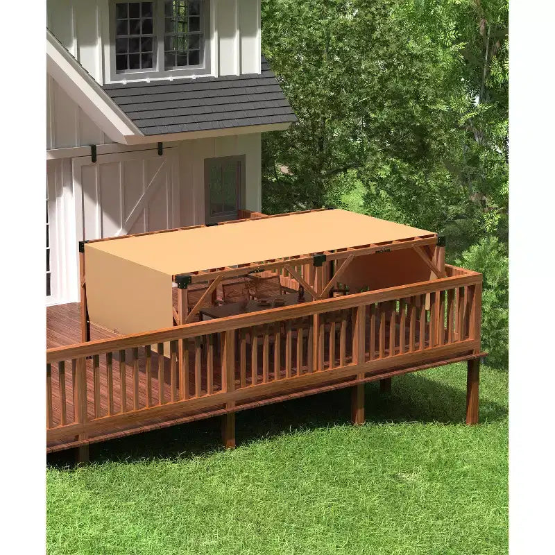 GustoWave Pergola d'extérieur en bois de cèdre avec auvent d'ombrage retractable, gazebo en bois robuste pour patio, arrière-cour, jardin et bord de piscine
