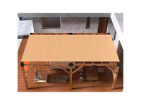 GustoWave Pergola d'extérieur en bois de cèdre avec auvent d'ombrage retractable, gazebo en bois robuste pour patio, arrière-cour, jardin et bord de piscine