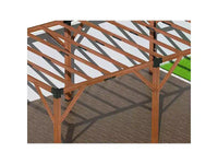GustoWave Pergola d'extérieur en bois de cèdre avec auvent d'ombrage retractable, gazebo en bois robuste pour patio, arrière-cour, jardin et bord de piscine
