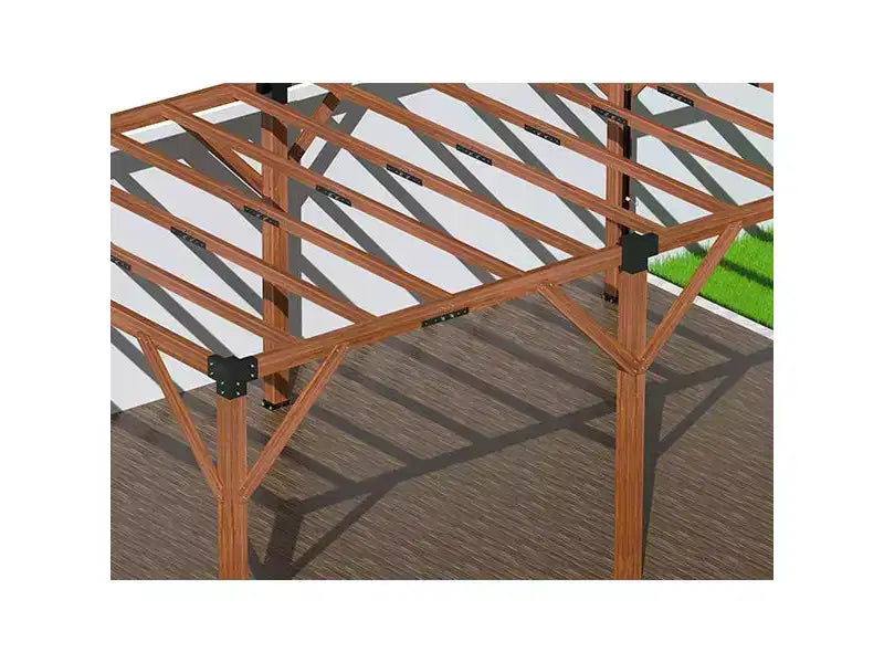 GustoWave Pergola d'extérieur en bois de cèdre avec auvent d'ombrage retractable, gazebo en bois robuste pour patio, arrière-cour, jardin et bord de piscine