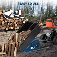 Remorque à benne ATV/UTV 750 lbs capacite 15 pieds cubes, panneaux lateraux renforces, remorque tout-terrain robuste avec fonction de dechargement pour jardinage et ferme
