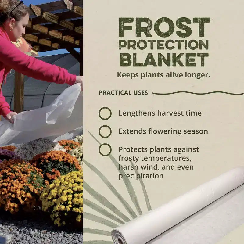 DeWitt Company NS12250 N-Sulate Couverture de protection contre le gel pour plantes, robuste, pour l'extérieur, 12 x 250 pieds, blanche