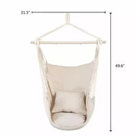 Karl Home Chaise hamac suspendue une personne en beige