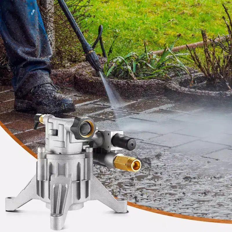 VEVOR Pompe de nettoyeur haute pression, arbre vertical 7/8, 2400 PSI, 2,5 GPM, kit de pompes de rechange avec quincaillerie et tube siphon, argent