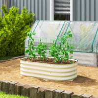 Kit de jardin surélevé galvanisé, jardinière métallique avec bordure de sécurité