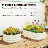 Kit de jardin surélevé galvanisé, jardinière métallique avec bordure de sécurité