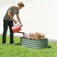 Kit de jardin surélevé galvanisé, jardinière métallique avec bordure de sécurité