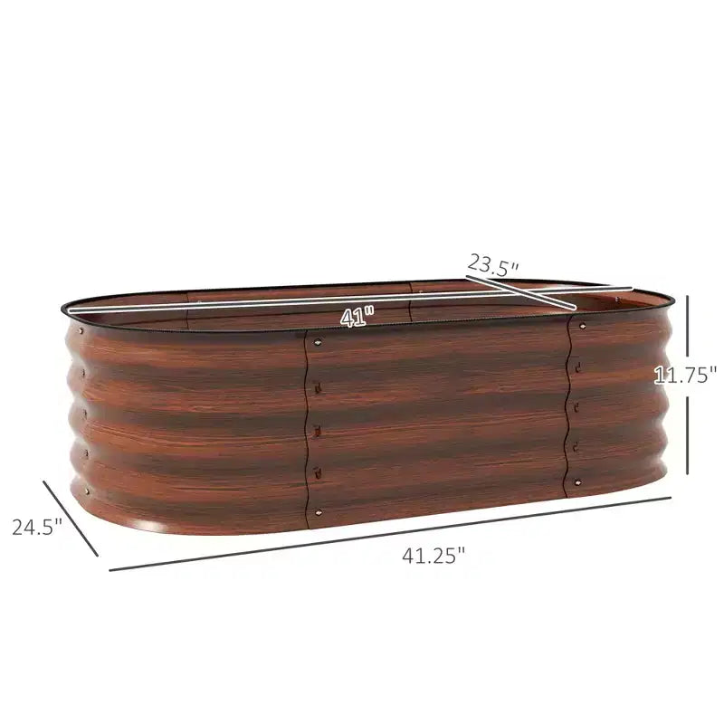 Kit de jardin surélevé galvanisé, jardinière métallique avec bordure de sécurité