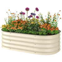 Kit de jardin surélevé galvanisé, jardinière métallique avec bordure de sécurité