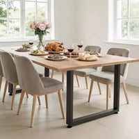 VEVOR Pieds de table, pieds de meuble carrés en acier 29,5 H x 35,4 L, conception modulaire, montage facile, charge max très résistante 2204 lbs, lot de 2, Noir