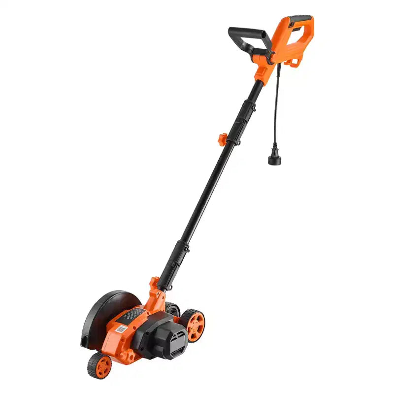Coupe-bordure VEVOR, lame de 8 pouces, outil de coupe-bordure électrique 12 A, 4000 tr/min, avec profondeur de lame à 3 positions, 65 Mn, poignée pivotante, noir et orange