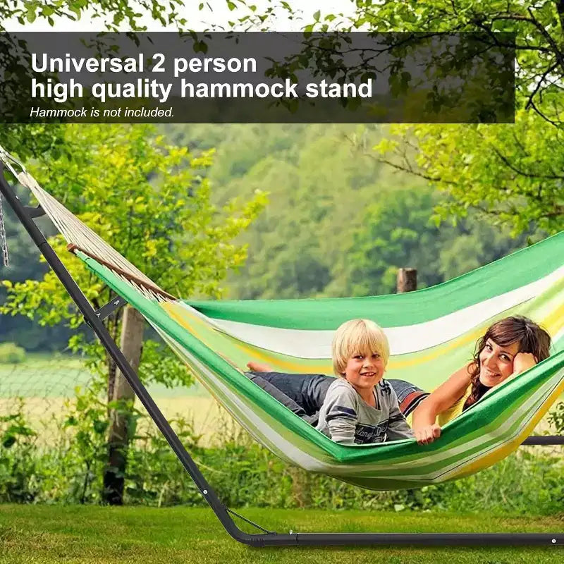 Support de hamac, capacité de 250 kg, conception portable réglable, pour intérieur extérieur jardin camping, (Support uniquement)