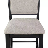 Tabouret de comptoir rembourré GDFStudio Sawyer Farmhouse 25 en bois avec repose-pieds